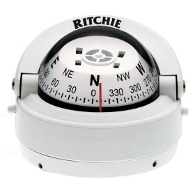 Ritchie S-53W Explorer Compass - Surface Mount - White