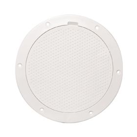 Beckson 6" Non-Skid Pry-Out Deck Plate - White