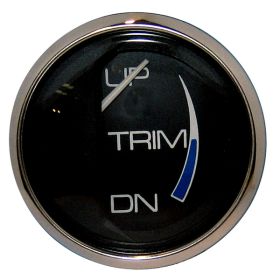 Faria Chesapeake Black 2" Trim Gauge (Mercury / Mariner / Mercruiser / Volvo DP / Yamaha &#39;01 and newer)