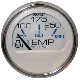 Faria Chesapeake White SS 2" Water Temperature Gauge (100-250&#176;F)