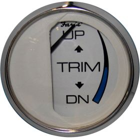 Faria Chesapeake White SS 2" Trim Gauge (Mercury / Mariner / Mercruiser / Volvo DP / Yamaha - &#39;01 and Newer)