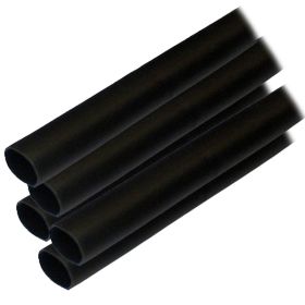 Ancor Adhesive Lined Heat Shrink Tubing (ALT) - 1/2" x 6" - 5-Pack - Black