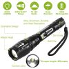 2Packs T6 Tactical Military LED Flashlight 50000LM Zoomable Rechargeable Flashlight Torch w/ 5Modes SOS Night Light