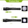 2Packs T6 Tactical Military LED Flashlight 50000LM Zoomable Rechargeable Flashlight Torch w/ 5Modes SOS Night Light