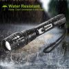 2Packs T6 Tactical Military LED Flashlight 50000LM Zoomable Rechargeable Flashlight Torch w/ 5Modes SOS Night Light